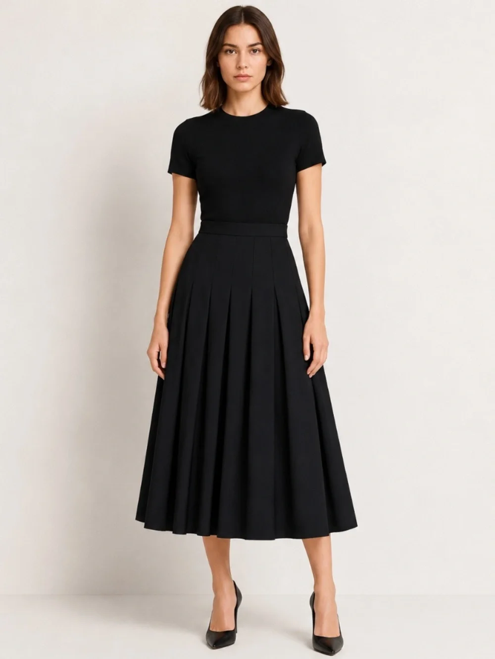 Fendi black pleated